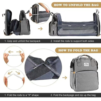 VendiVilani™ - Foldable bed diaper bag